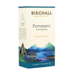 birchall peppermint 15 prism tea bags side